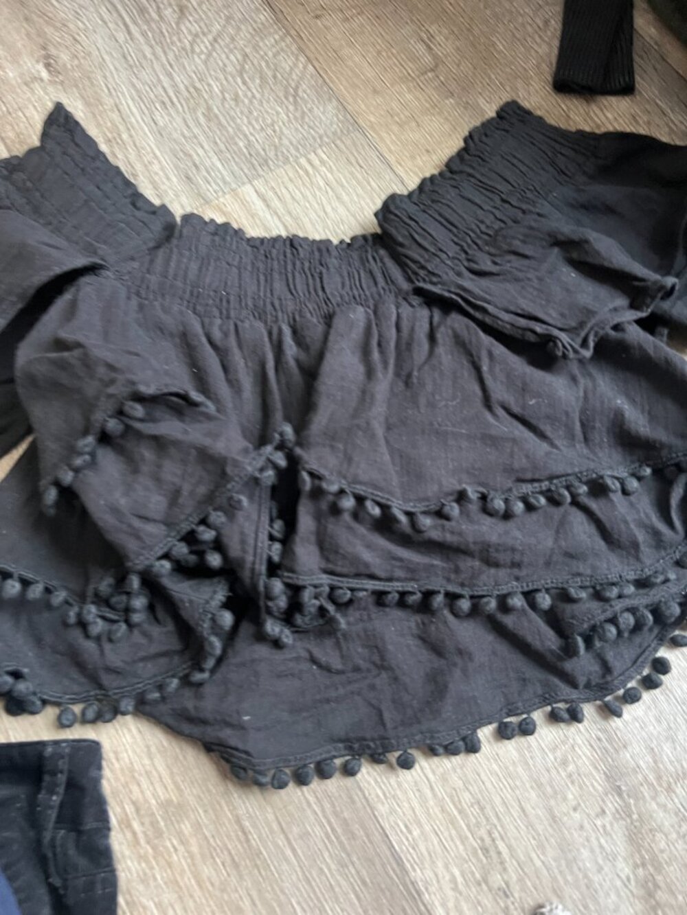 APIECE APART Off Shoulder RISAL Ruffle Crop Top XS - Picture 9 of 10